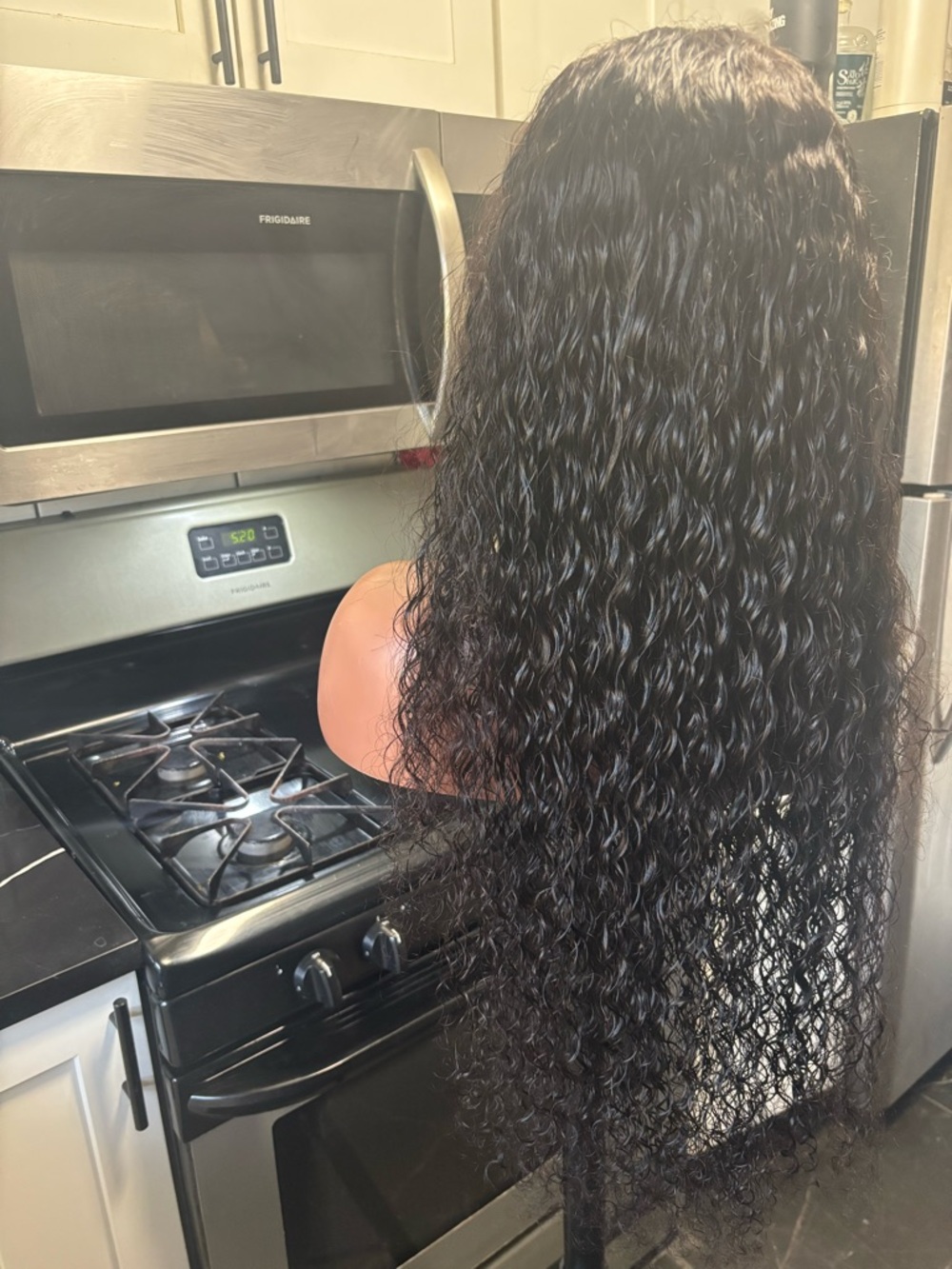 Human Hair Lace Front Wig - Natural Black Deep Wave - Picture 6 of 6